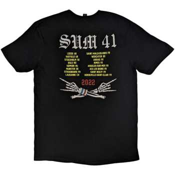 Merch Sum 41: Sum 41 Unisex T-shirt: Aknf Skeleton European Tour 2022 (back Print & Ex-tour) (small) S