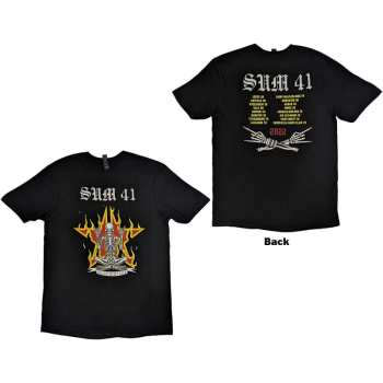 Merch Sum 41: Sum 41 Unisex T-shirt: Aknf Skeleton European Tour 2022 (back Print & Ex-tour) (small) S