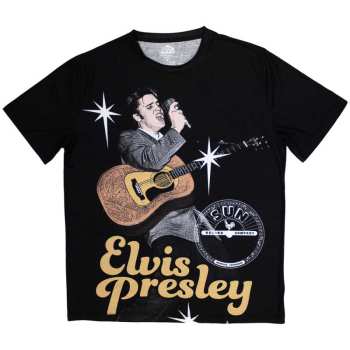 Merch Sun Records: Sun Records Unisex Sublimation T-shirt: Elvis Mic (x-large) XL