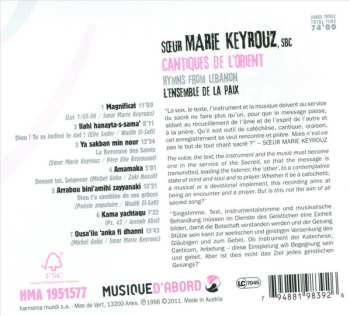 CD Sœur Marie Keyrouz: Cantiques De L'Orient = Hymns From Lebanon 554465