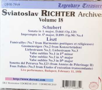 CD Franz Schubert: Budapest Recital, February 11, 1958 -Sviatoslav Richter Achives, Vol. 18 331487