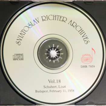 CD Franz Schubert: Budapest Recital, February 11, 1958 -Sviatoslav Richter Achives, Vol. 18 331487