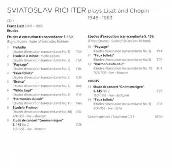 12CD/Box Set Frédéric Chopin: Sviatoslav Richter Plays Liszt & Chopin 156741