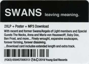 2LP Swans: Leaving Meaning. 564638