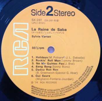 LP Sylvie Vartan: La Reine De Saba 622852