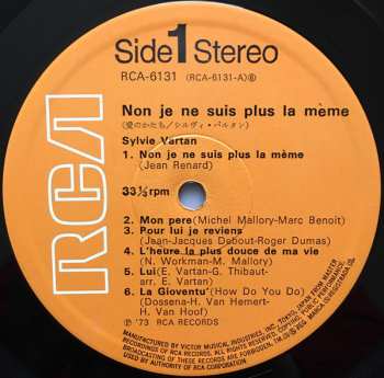 LP Sylvie Vartan: Non Je Ne Suis Plus La Meme 627376