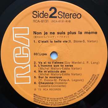 LP Sylvie Vartan: Non Je Ne Suis Plus La Meme 627376