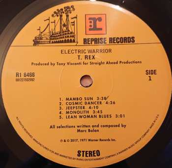 LP T. Rex: Electric Warrior LTD 578636