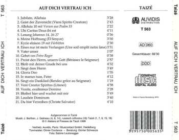 CD Taizé: Auf Dich Vertrau Ich (Gesänge Aufgenommen In Taizé) 616028