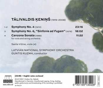 CD Tālivaldis Ķeniņš: Symphonies Nos. 4 & 6 • Canzona Sonata 244455