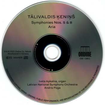 CD Tālivaldis Ķeniņš: Symphonies Nos. 5 & 8 • Aria 595793