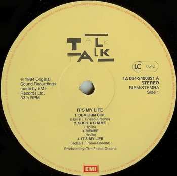 LP Talk Talk: It's My Life 655988