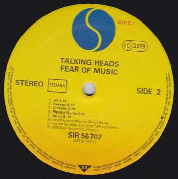 LP Talking Heads: Fear Of Music 653213