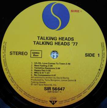 LP Talking Heads: Talking Heads: 77 646710