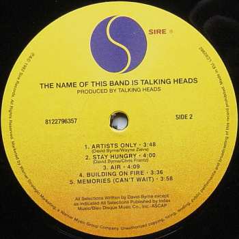 2LP Talking Heads: The Name Of This Band Is Talking Heads 394656