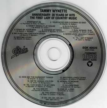 CD Tammy Wynette: Anniversary: Twenty Years Of Hits 635183