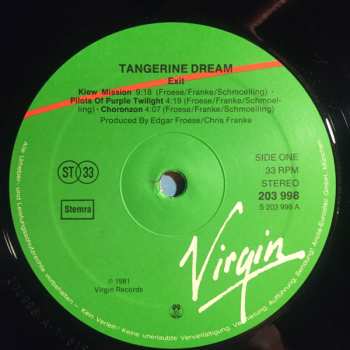 LP Tangerine Dream: Exit 671959