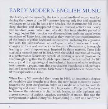 CD Tasto Solo: Early Modern English Music 1500-1550 551667