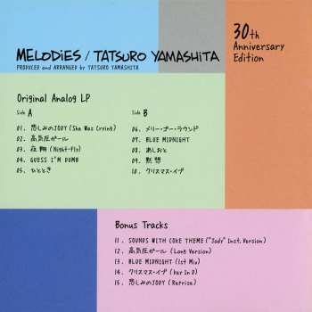 CD Tatsuro Yamashita: Melodies (30th Anniversary Edition) 123993