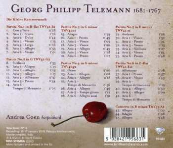 CD Georg Philipp Telemann: Die Kleine Kammermusik, 6 Partiten, Concerto In B Minor 439987