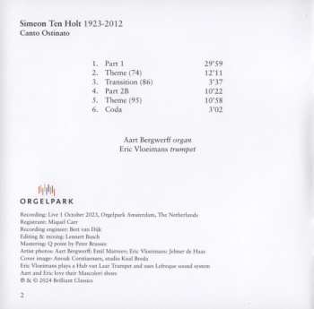 CD Simeon ten Holt: Canto Ostinato DLX 626484