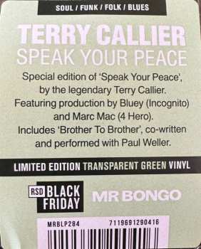 LP Terry Callier: Speak Your Peace CLR | LTD 588570