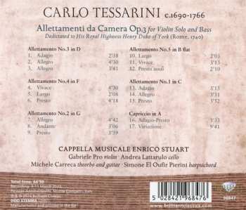 CD Carlo Tessarini: Allettamenti Da Camera (Roma, 1740) For Violin Solo And Bass 621033