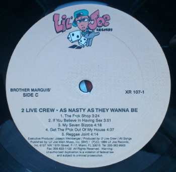 2LP The 2 Live Crew: As Nasty As They Wanna Be 606898