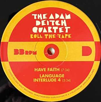 2LP The Adam Deitch Quartet: Roll The Tape 498273