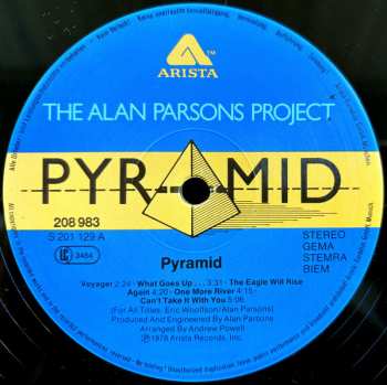 LP The Alan Parsons Project: Pyramid 655220