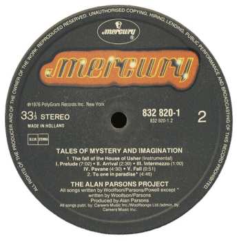 LP The Alan Parsons Project: Tales Of Mystery And Imagination (Edgar Allan Poe) 653410