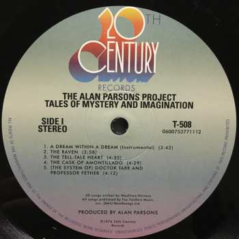 LP The Alan Parsons Project: Tales Of Mystery And Imagination 35623