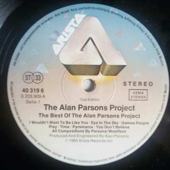 LP The Alan Parsons Project: The Best Of The Alan Parsons Project 652749