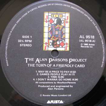 LP The Alan Parsons Project: The Turn Of A Friendly Card 110578