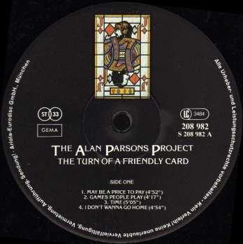 LP The Alan Parsons Project: The Turn Of A Friendly Card 653411