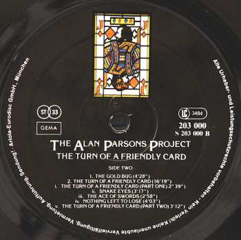 LP The Alan Parsons Project: The Turn Of A Friendly Card 655222