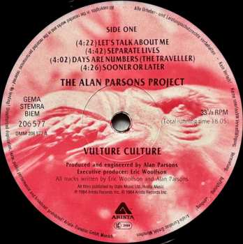 LP The Alan Parsons Project: Vulture Culture 655211