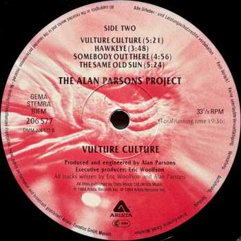 LP The Alan Parsons Project: Vulture Culture 655211