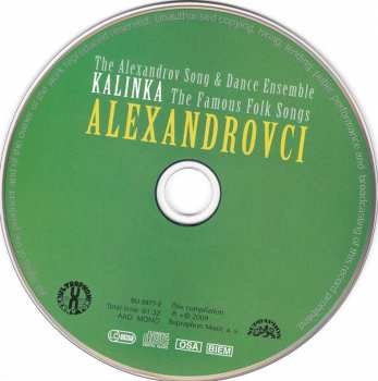 CD The Alexandrov Red Army Ensemble: The Alexandrov Song And Dance Ensemle Kalinka The Famous Folk Songs 18859