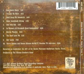 CD The Allman Brothers Band: Down-In Texas '71 607134