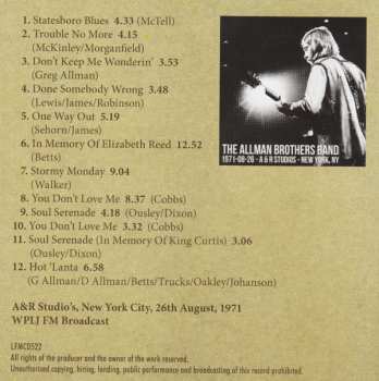 CD The Allman Brothers Band: A & R Studios: New York, 26th August 1971 432041