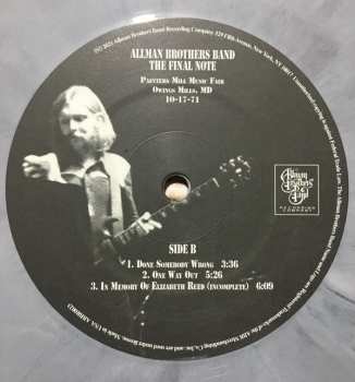 2LP The Allman Brothers Band: The Final Note (Painters Mill Music Fair Owings Mills, MD 10-17-71) LTD | NUM | CLR 398618