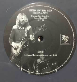 2LP The Allman Brothers Band: The Final Note (Painters Mill Music Fair Owings Mills, MD 10-17-71) LTD | NUM | CLR 398618