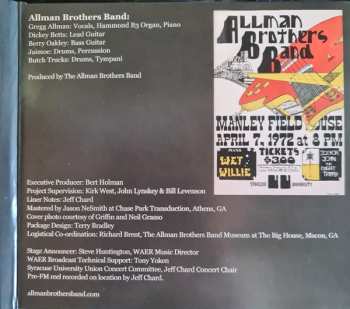 2CD The Allman Brothers Band: Manley Field House, Syracuse University, April 7 1972 636848