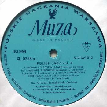 LP The Andrzej Trzaskowski Quintet: Polish Jazz Vol. 4 49274