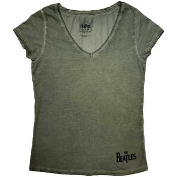 Merch The Beatles: The Beatles Ladies T-shirt: Corner Logo (large) L