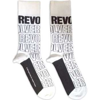 Merch The Beatles: The Beatles Unisex Ankle Socks: Revolver Text Outlines Repeat (uk Size 7 - 11) 42 - 47