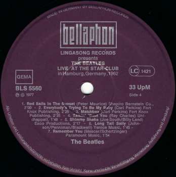 2LP The Beatles: Live! At The Star-Club In Hamburg, Germany; 1962. 644436