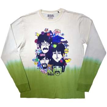 Merch The Beatles: The Beatles Unisex Long Sleeve T-shirt: Yellow Submarine Heads Collage (wash Collection) (small) S