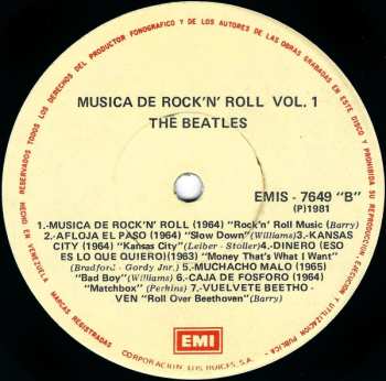 LP The Beatles: Rock 'n' Roll Music Volume 1 = Musica De Rock 'n' Roll Vol. 1 656543